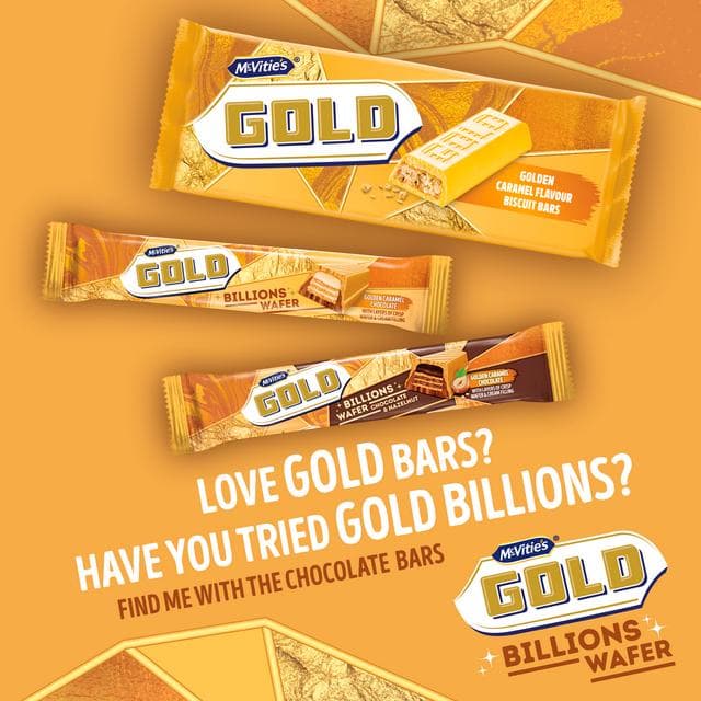 McVitie's Gold Caramel Flavour Biscuit Bars Multipack 7x18.3g - gallery image 4