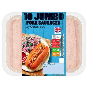 Sainsbury's Jumbo Pork Sausages x10 800g