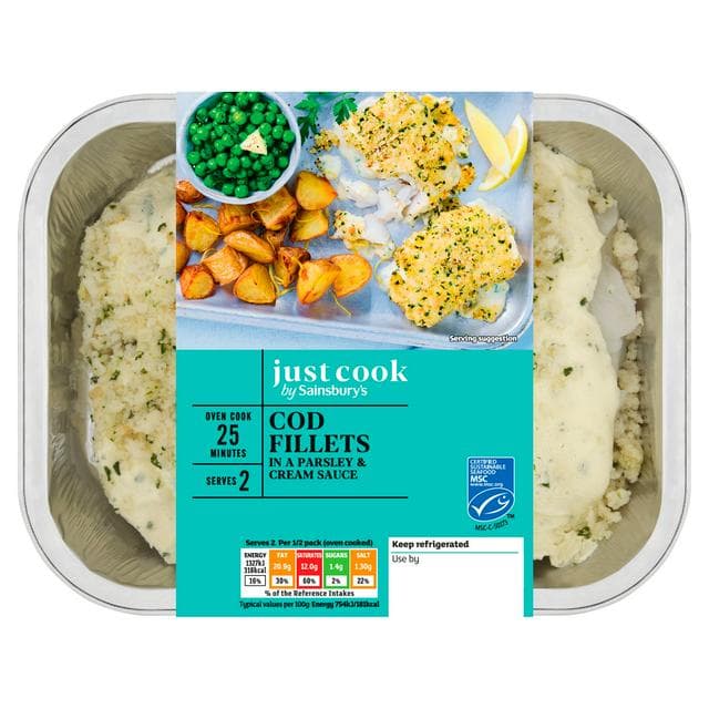Sainsbury's 380g Parsley & Cream Sauce Cod Fillets - gallery image 1