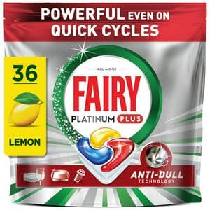 Fairy 36 Platinum Plus Lemon Dishwasher Tablets