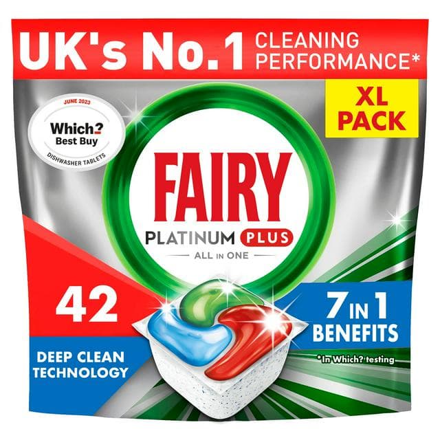 Fairy 36 Platinum Plus Deep Clean Breeze Dishwasher Tablets - gallery image 1