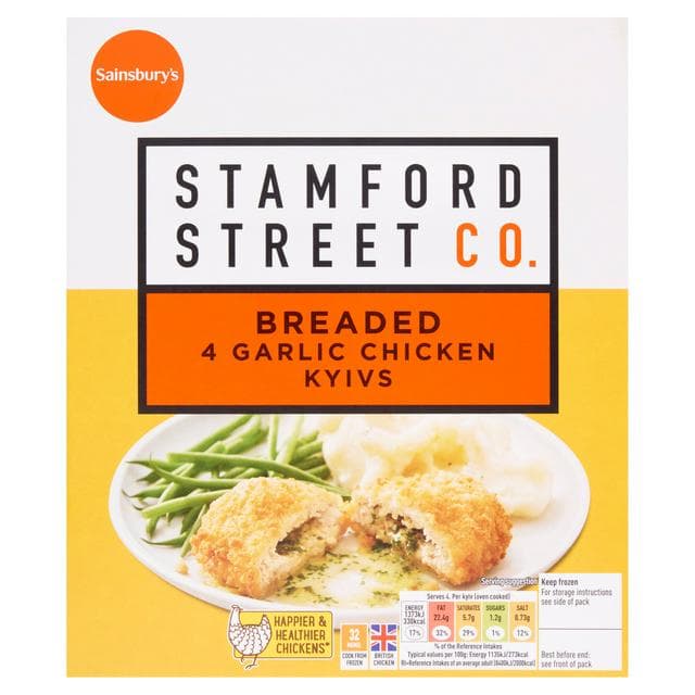 Stamford Street Co. Frozen Breaded British Chicken Kyiv x4 500g - gallery image 1
