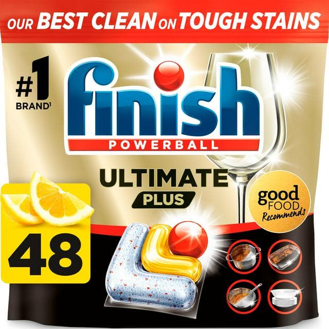Finish Ultimate Plus All in One Lemon Dishwasher Tablets x48 - gallery image 1