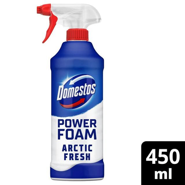 Domestos Power Foam Arctic Fresh Toilet & Bathroom Cleaner Spray 450ml - gallery image 1