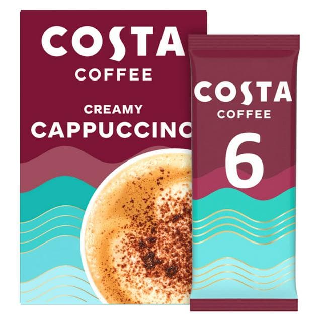 Costa Coffee Creamy Cappuccino Sachets Drinks 6x17g - gallery image 1