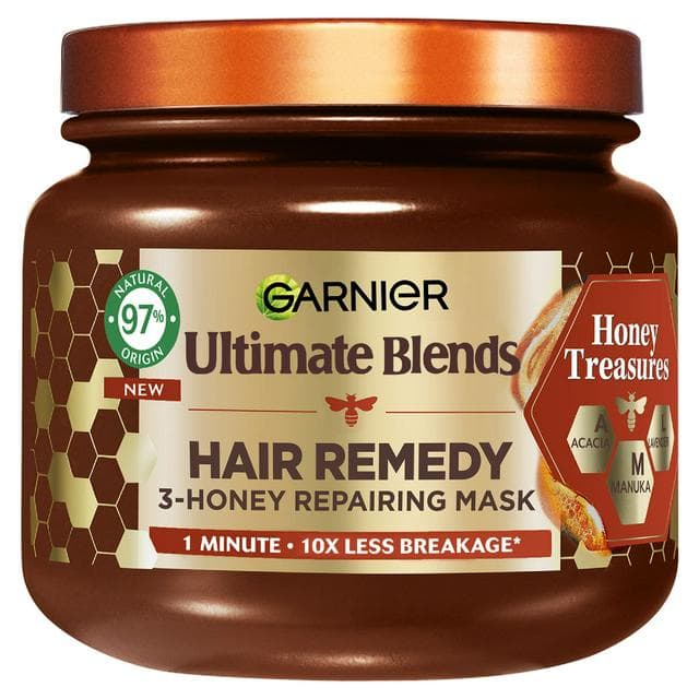 Garnier Ultimate Blends Honey Treasures Reconstructing Hair Remedy Mask For Fragile Hair 340ml - gallery image 1