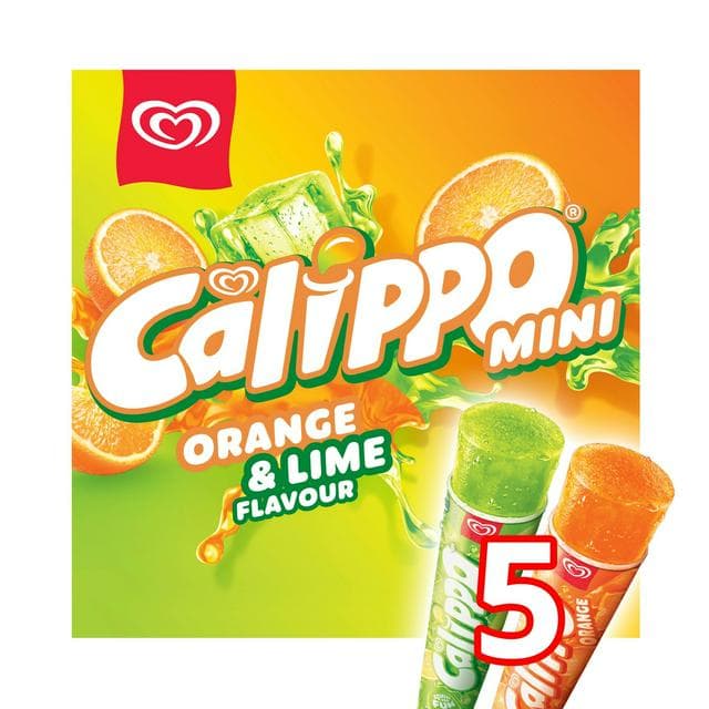 Calippo 5 x 80ml Mini Orange & Lemon Lime Ice Lollies - gallery image 1