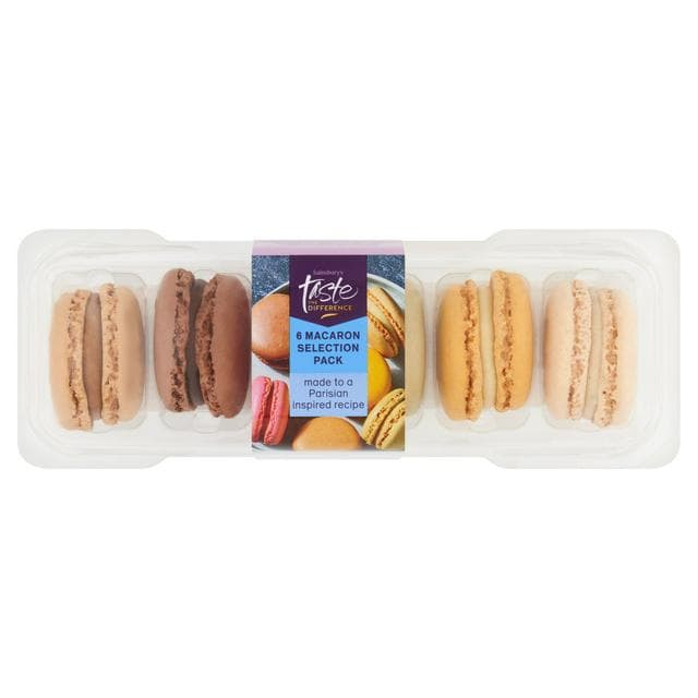Sainsbury's 6 x Macaron Selection Pack, Taste the Difference 72g - gallery image 1