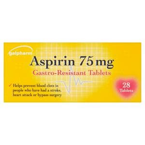 Galpharm Aspirin Gastro Resistant x28 75mg