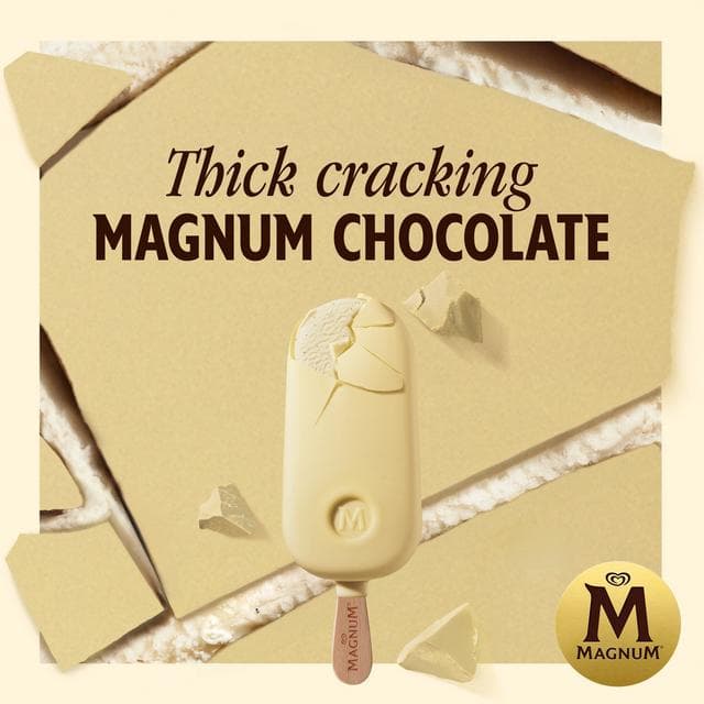 Magnum White Chocolate Ice Cream Sticks 6x100ml - gallery image 5
