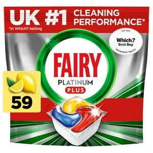 Fairy 54 Platinum Plus Lemon Dishwasher Tablets