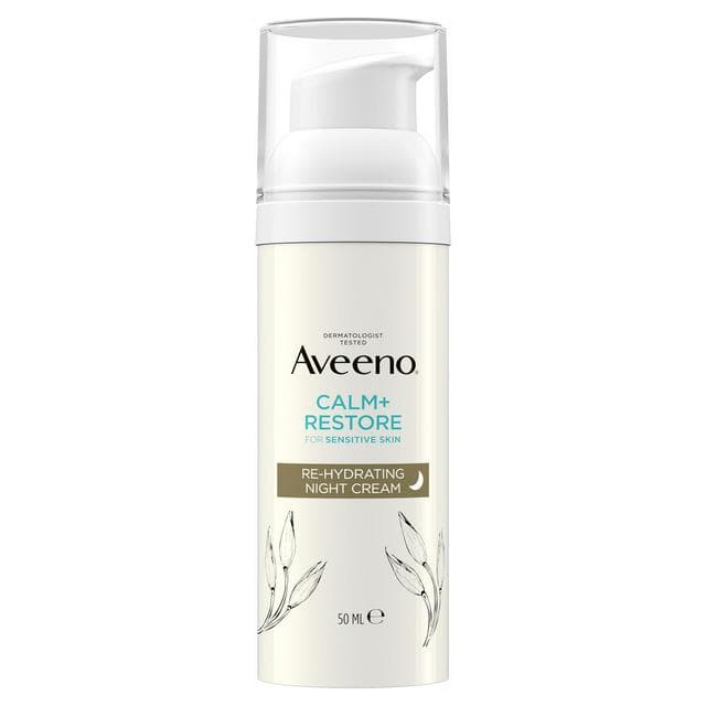 Aveeno Face Calm & Restore Night Face Cream Moisturiser 50ml - gallery image 1