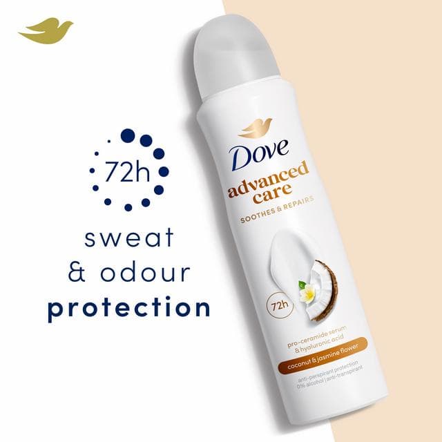 Dove Women Coconut & Jasmine 72h Advanced Care Antiperspirant Deodorant 200ml - gallery image 3