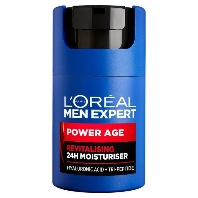 L'Oreal Men Expert Power Age Moisturiser with Hyaluronic Acid For Ageing Dry & Dull Skin 50ml - gallery image 1