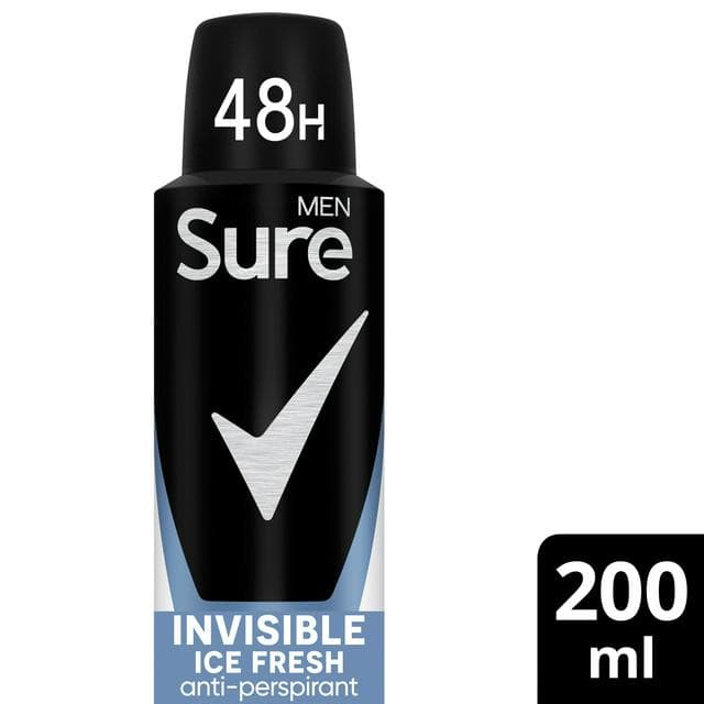Sure Men 200ml Invisible Ice Fresh 48h Antiperspirant Aerosol Deodorant - gallery image 1