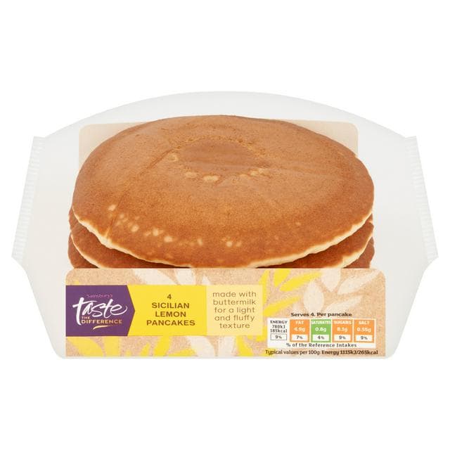 Sainsbury's Sicilian Lemon Pancakes, Taste the Difference x4 - gallery image 1