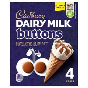 Cadbury Dairy Milk Buttons 4x100ml
