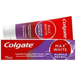 Colgate Max White Purple Reveal Instant Teeth Whitening Toothpaste 75ml