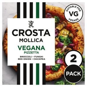 Crosta & Mollica Vegana Sourdough Pizza Broccoli Red Onion, Mushroom & Chickpea 502g
