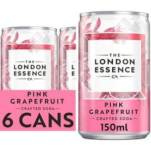 The London Essence Co. Pink Grapefruit Crafted Soda Cans 6 x 150ml