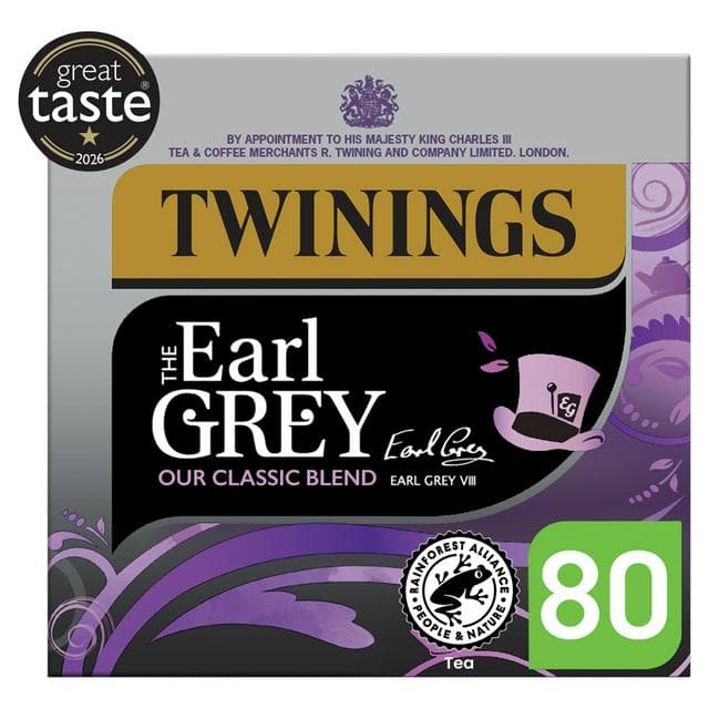 Twinings the Earl Grey Plant Based Tea Bags x80 200g - gallery image 1