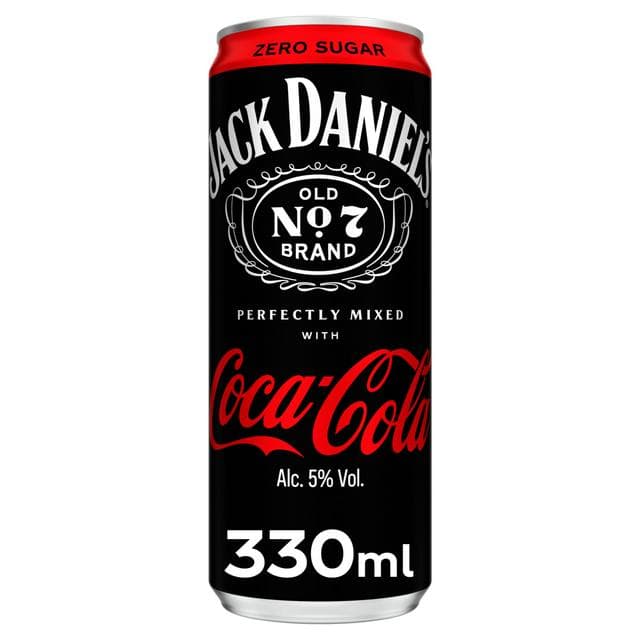 Jack Daniel's & Coca-Cola Zero 330ml - gallery image 1