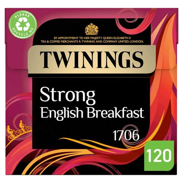 Twinings Strong English Breakfast 120 Plant-Based Tea Bags 375g - gallery image 1