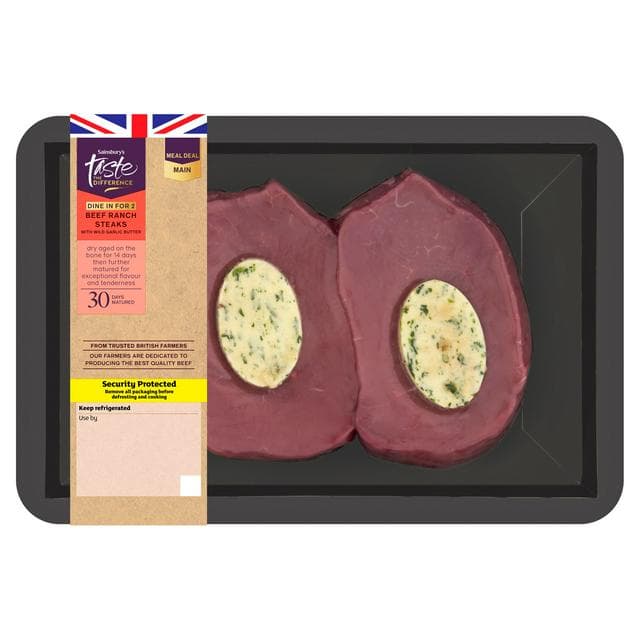 Sainsbury's Beef Ranch Steaks with Garlic Butter, Taste the Difference 300g - gallery image 1