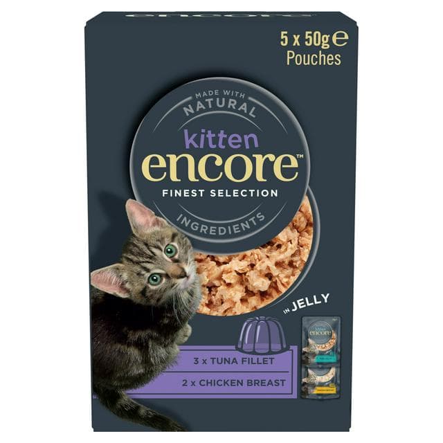 Encore Kitten Finest Selection In Jelly Cat Food 5 x 50g - gallery image 1