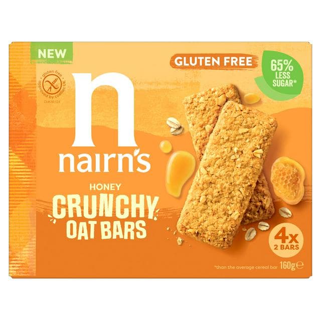 Nairn's Honey Crunchy Oat Bars x8 160g - gallery image 1