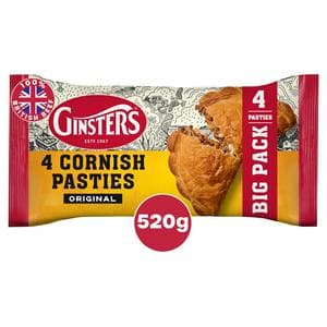 Ginsters Cornish Pasty x4 520g