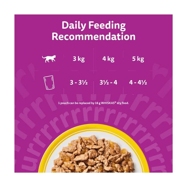 Whiskas 7+ Poultry Feasts in Jelly Senior Wet Cat Food Pouches 40 x 85g - gallery image 4