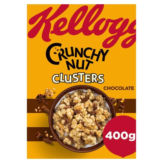 Kellogg's Crunchy Nut Chocolate Clusters Breakfast Cereal 400g - gallery image 1