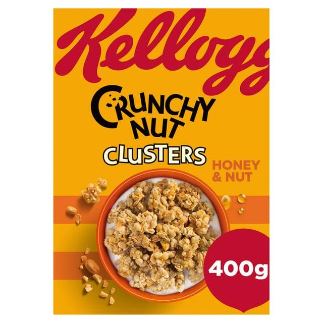 Kellogg's Crunchy Nut Honey & Nut Clusters Breakfast Cereal 400g - gallery image 1