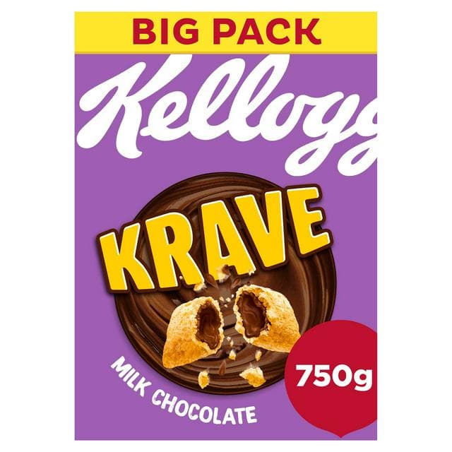 Kellogg's Krave Milk Chocolate Breakfast Cereal 750g - gallery image 1