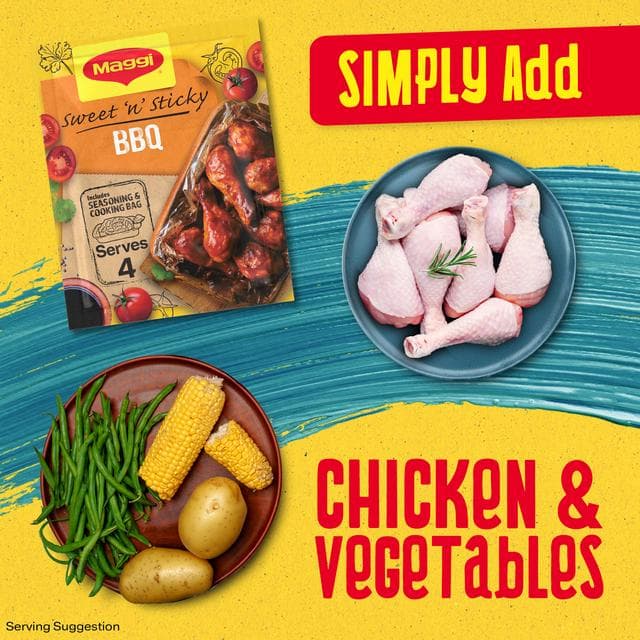 Maggi So Juicy Sweet & Sticky BBQ Chicken Herbs & Spices Recipe Mix 41g - gallery image 3