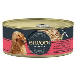 Encore Dog Food Chicken Breast with Beef In Gravy 156g