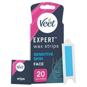 Veet Cold Wax Strips Face Sensitive x20