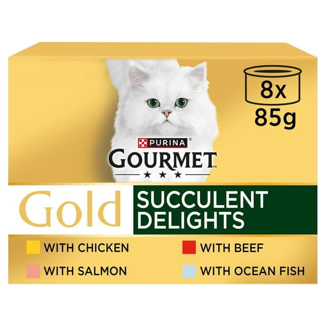 Gourmet Gold Succulent Delights Wet Cat Food 8 x 85g - gallery image 1