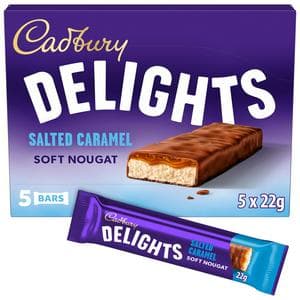 Cadbury Delights 5 x 22g Salted Caramel Chocolate