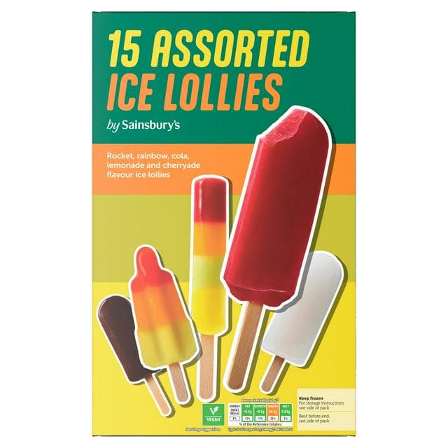 Sainsbury's Ice Lollies Variety Pack 15pk - gallery image 1