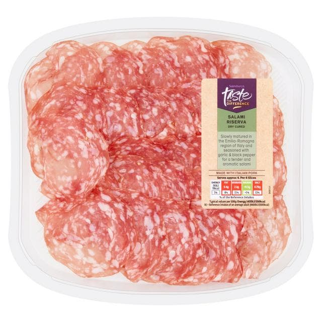 Sainsbury's Salami Riserva Dry Cured, Taste the Difference 80g - gallery image 1