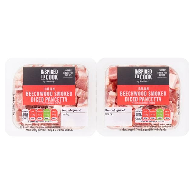 Sainsbury's Inspired to Cook Italian Beechwood Smoked Diced Pancetta 200g - gallery image 1