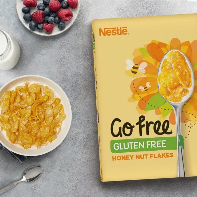 Nestle Go Free Gluten Free Honey Nut Flakes Cereal 350g - gallery image 2