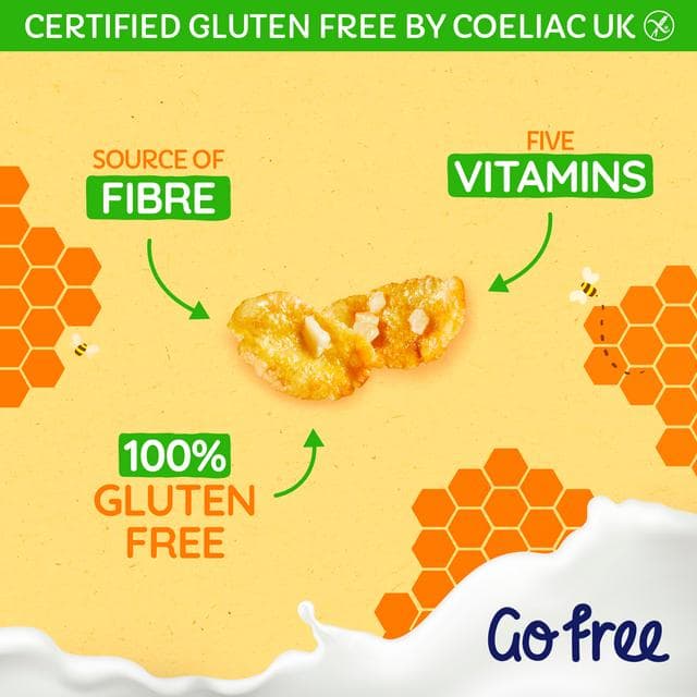 Nestle Go Free Gluten Free Honey Nut Flakes Cereal 350g - gallery image 3