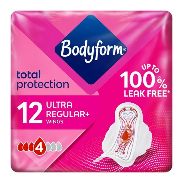 Bodyform Cour V Ultra Normal Sanitary Towels Wings x12 - gallery image 1