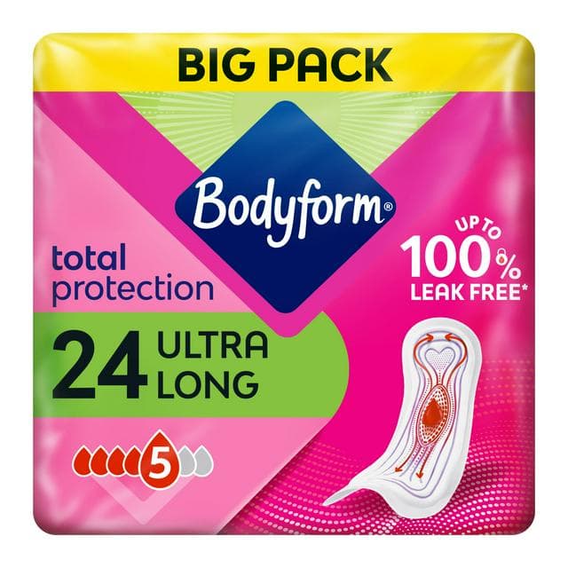 Bodyform Cour V Ultra Long Sanitary Towels x24 - gallery image 1