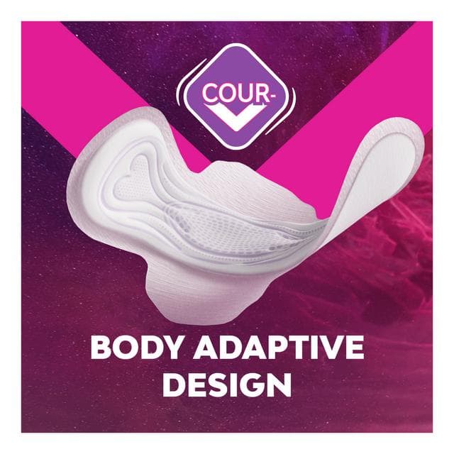 Bodyform Cour V Ultra Night Sanitary Towels Wings x8 - gallery image 2