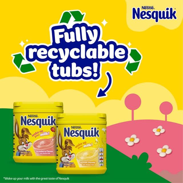 Nesquik Banana Flavoured Milkshake Powder 500g Tub - gallery image 4