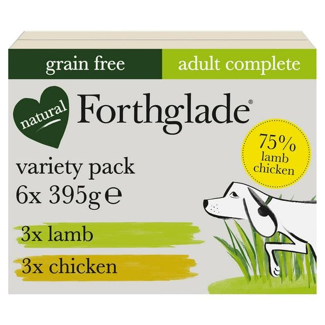 Forthglade Variety Pack Complete Meal Adult Dog Food 1 Year+ 6x395g - gallery image 1